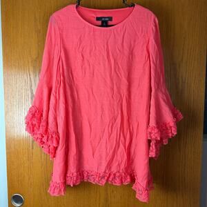 Ali Miles Lace Bell Sleeve Blouse - Sz M